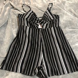 Women’s pinstripe romper